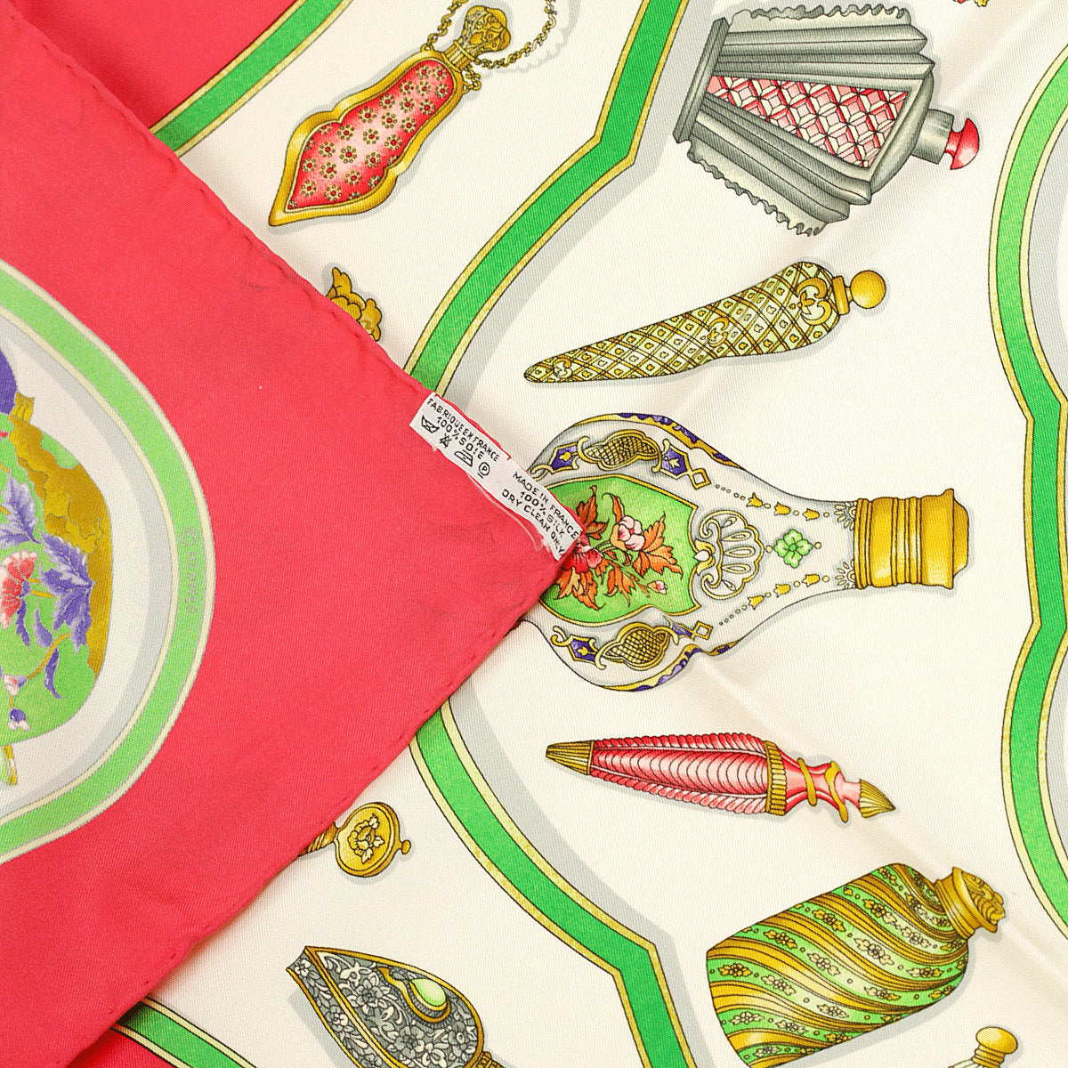 Hermes Scarf "Flacons" by Catherine Baschet 90cm Silk | Foulard Carre