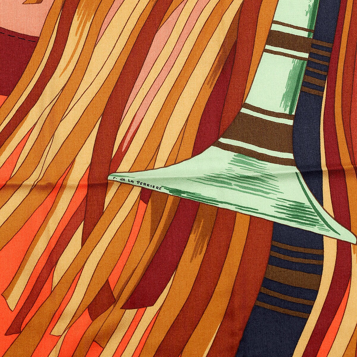 Hermes Cashmere Shawl 140cm GM "Cuirs du Desert II" by Françoise De La Perriere | Scarf Carre Foulard