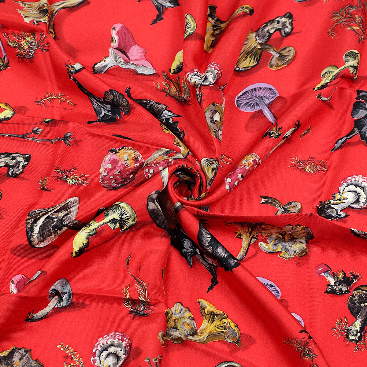 Hermes Scarf "Champignons" by Anne Gavarni & Françoise De La Perriere 90cm Silk | Carre Foulard