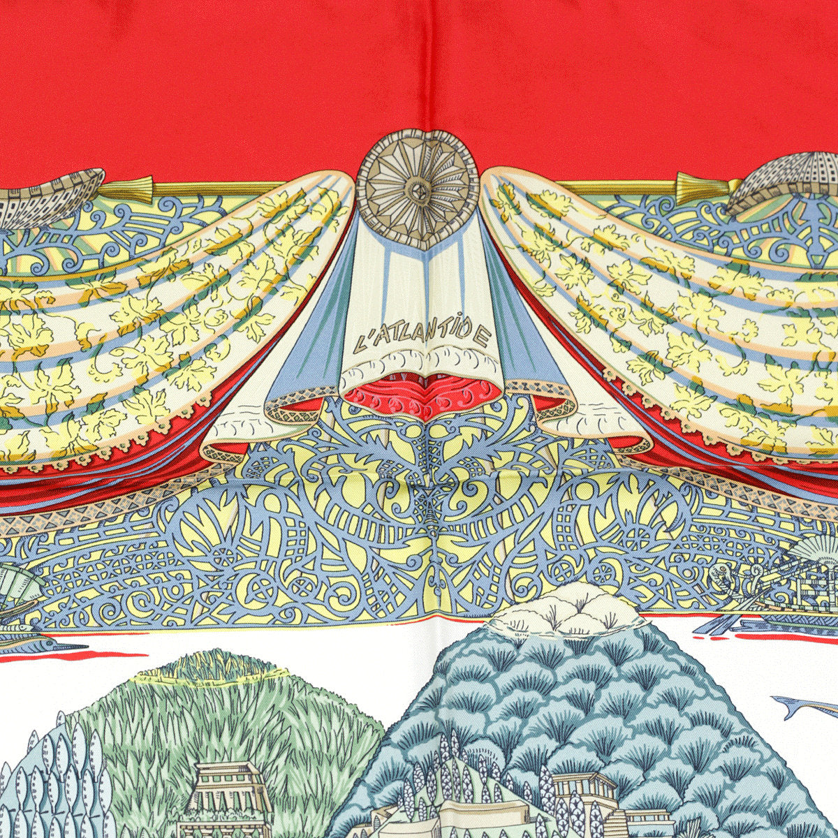 Hermes Scarf "L'Atlantide" by Annie Faivre 90cm Silk | Carre Foulard