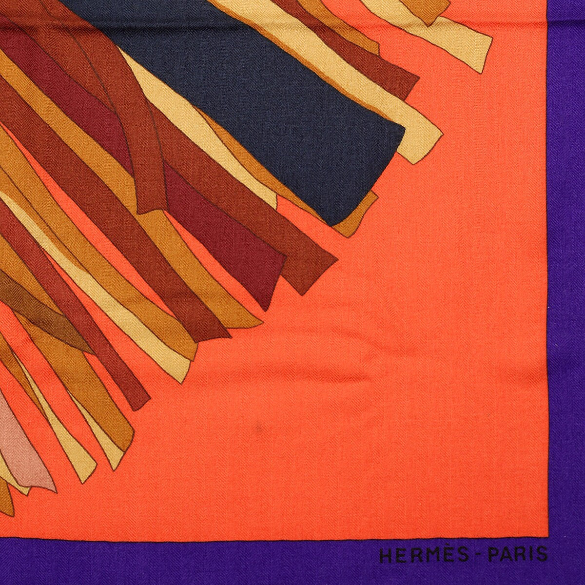 Hermes Cashmere Shawl 140cm GM "Cuirs du Desert II" by Françoise De La Perriere | Scarf Carre Foulard