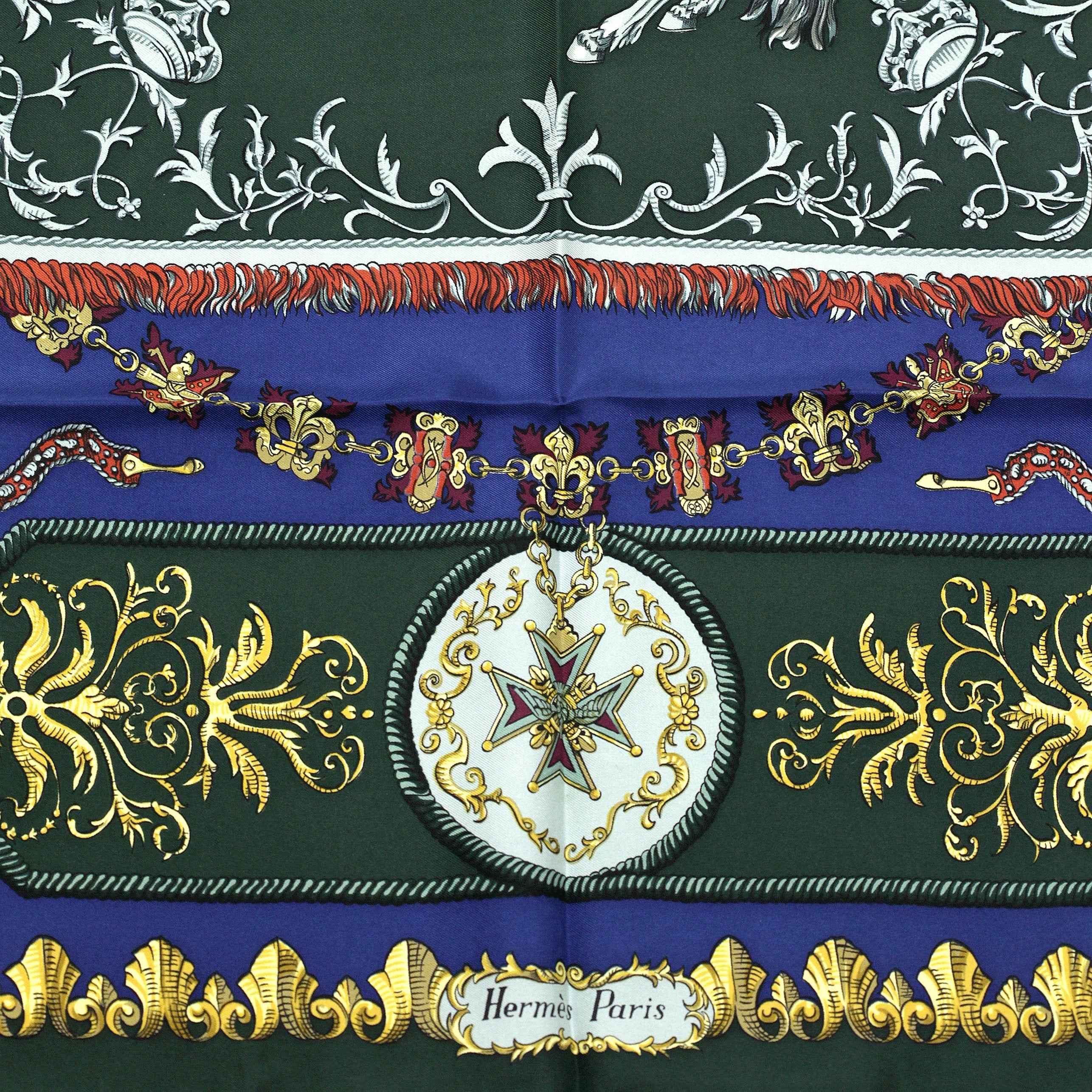 Hermes Scarf "Ludovicus Magnus" by Françoise De La Perriere 90cm Silk | Carre Foulard