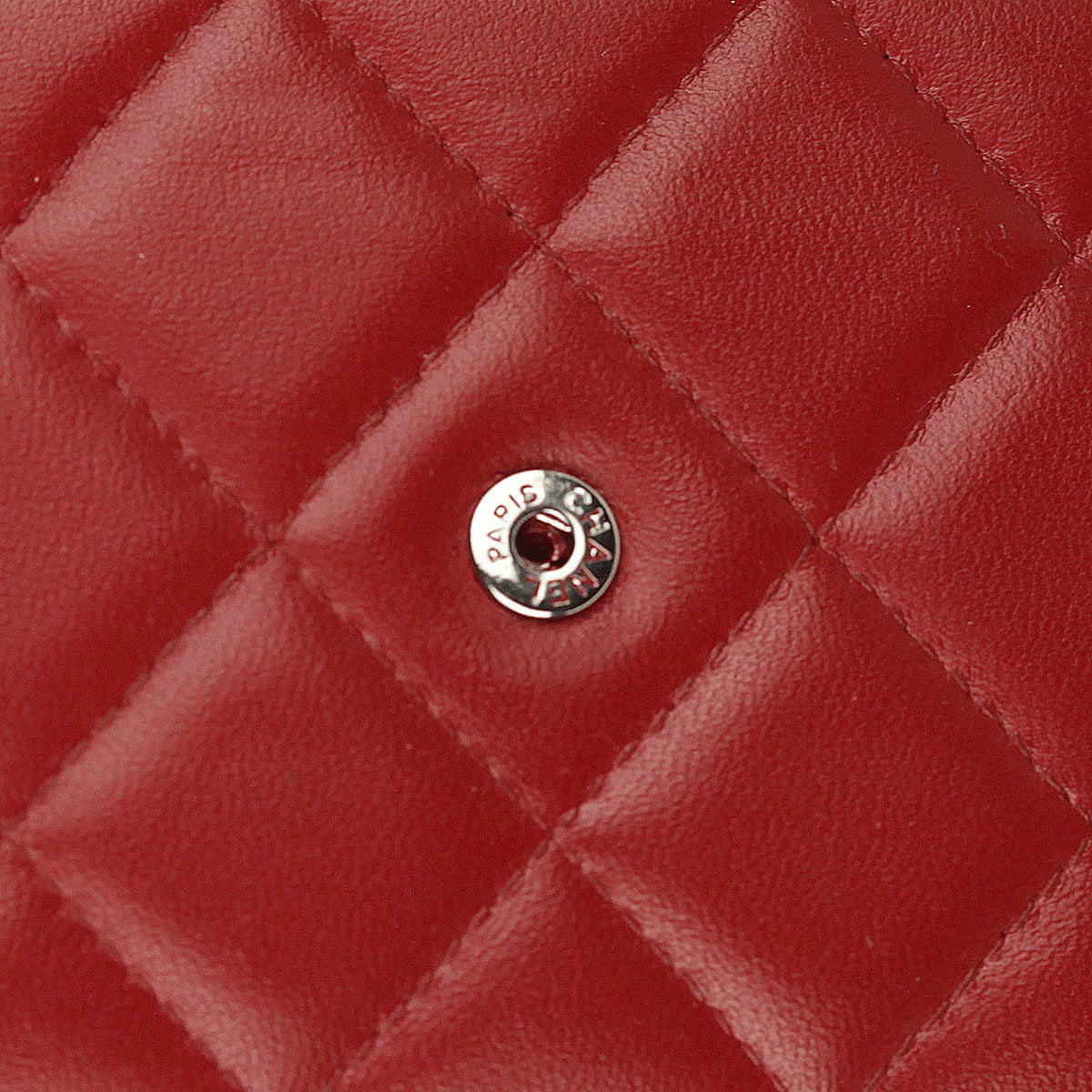 Chanel Bag Wallet on Chain (WOC) Red Quilted Lambskin Leather with Silver Hardware