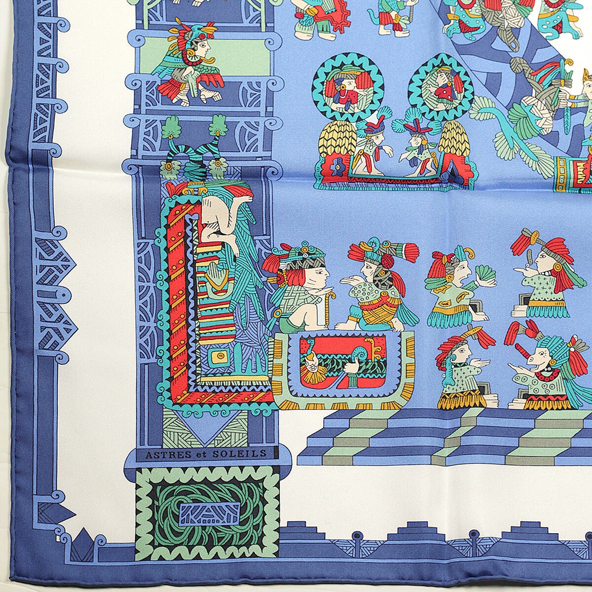 Hermes Scarf "Astres et Soleils" by Annie Faivre 90cm Silk | Foulard Carre NIB