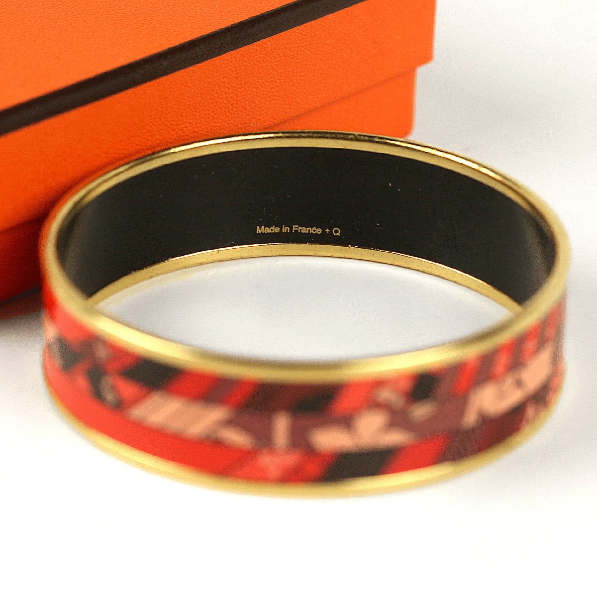 Hermes Bracelet 65 Wide Gold Enamel Astrologie Nouvelle | Bangle GHW