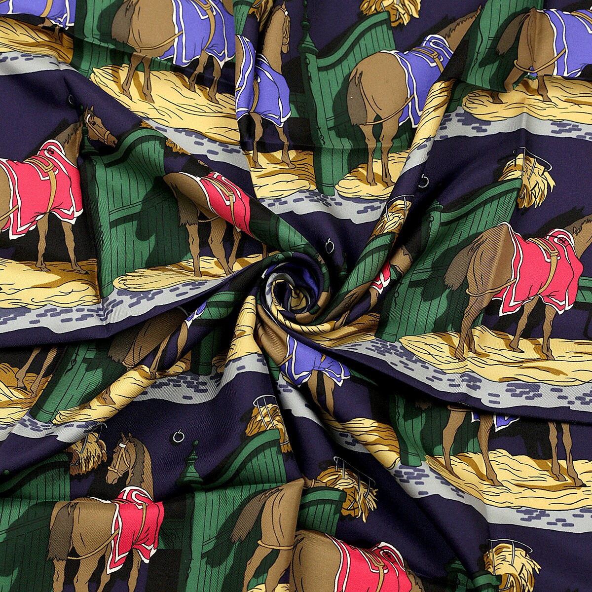 Hermes Scarf "Ecuries" by Hugo Grygkar 90cm Silk | Foulard Carre