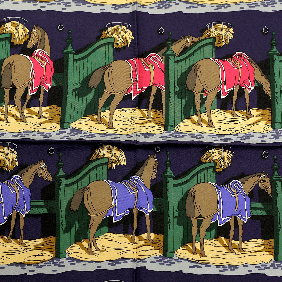 Hermes Scarf "Ecuries" by Hugo Grygkar 90cm Silk | Foulard Carre