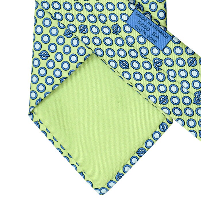 Hermes Men's Silk Tie Geometric Pattern 5250