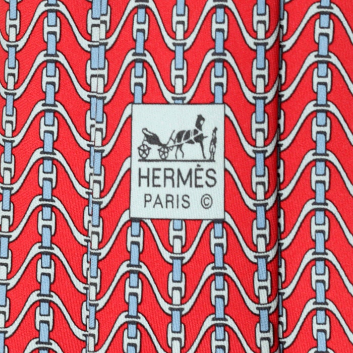 Hermes Men's Silk Tie Geometric Pattern 5364 | Necktie Cravate