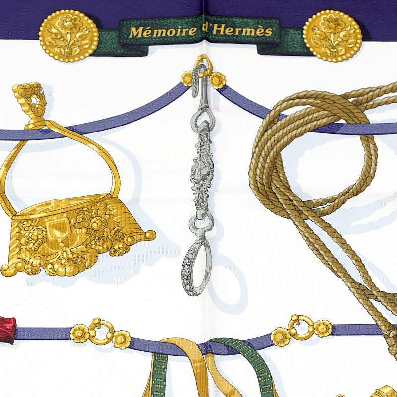 Hermes Scarf "Memoire d'Hermes" by Caty Latham 90cm Silk | Foulard Carre
