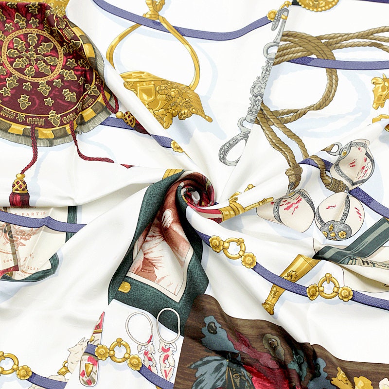 Hermes Scarf "Memoire d'Hermes" by Caty Latham 90cm Silk | Foulard Carre