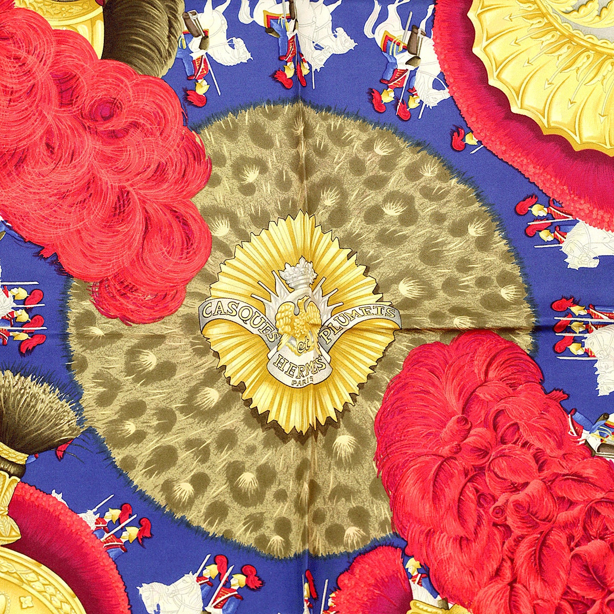 Hermes Scarf "Casques et Plumets" by Julia Abadie 90cm Silk | Carre Foulard