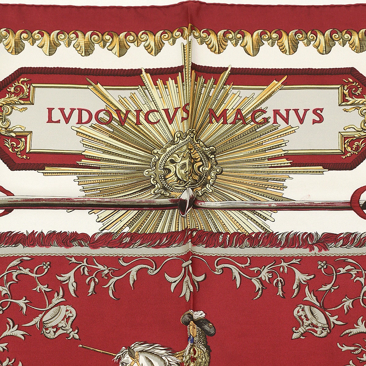 Hermes Scarf "Ludovicus Magnus" by Françoise De La Perriere 90cm Silk | Carre Foulard