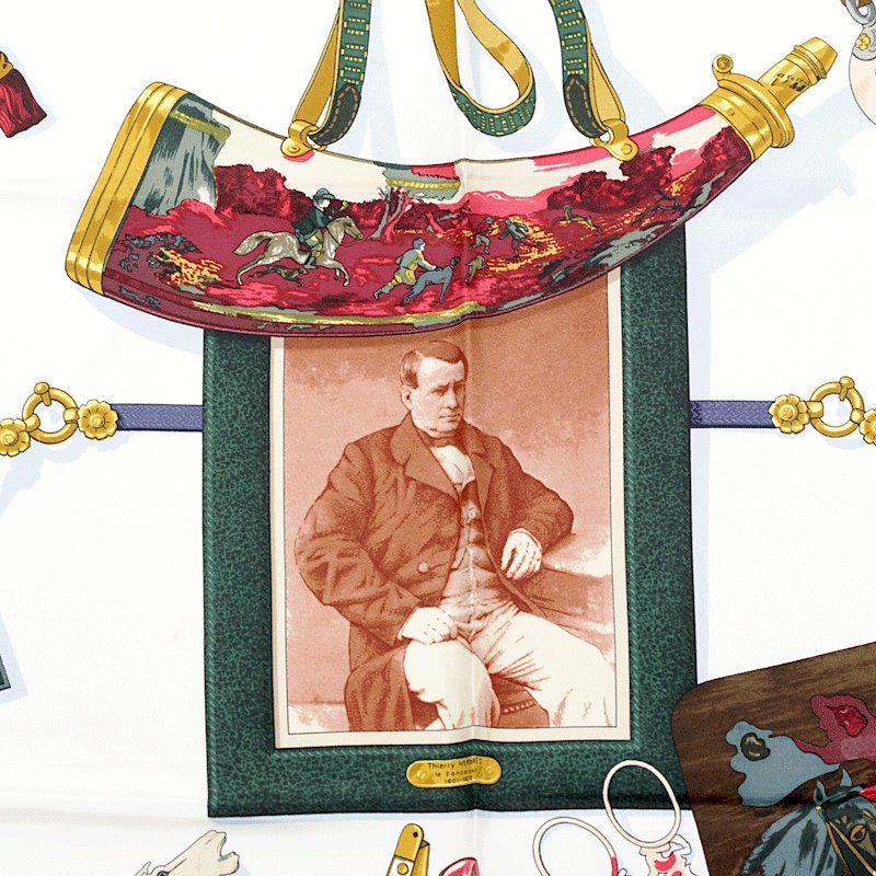 Hermes Scarf "Memoire d'Hermes" by Caty Latham 90cm Silk | Foulard Carre