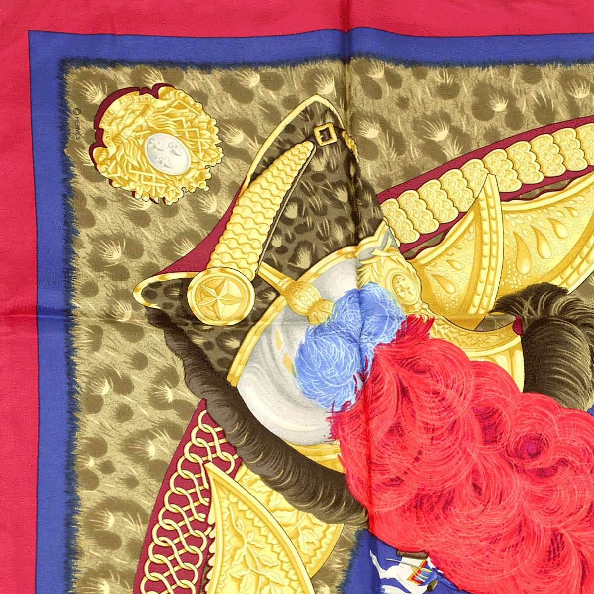 Hermes Scarf "Casques et Plumets" by Julia Abadie 90cm Silk | Carre Foulard