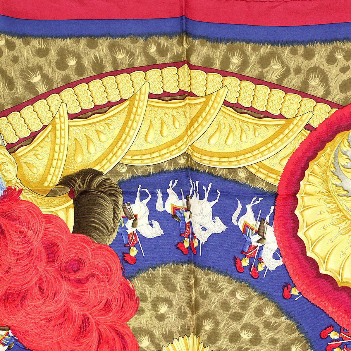 Hermes Scarf "Casques et Plumets" by Julia Abadie 90cm Silk | Carre Foulard
