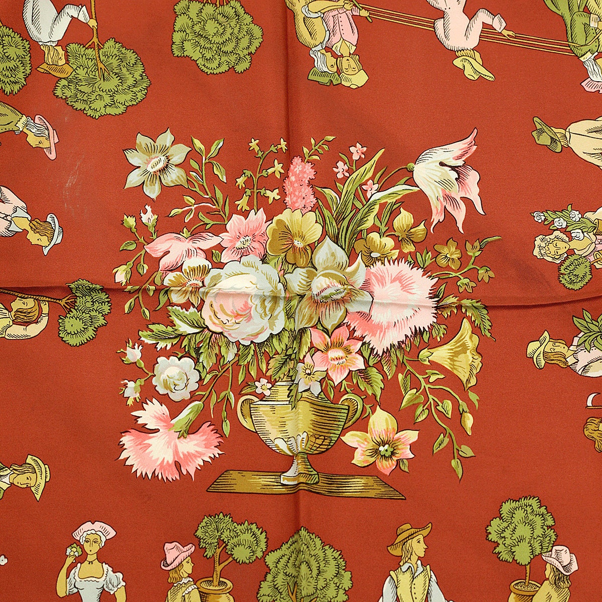 Hermes Scarf "Jardiniers du Roy" by Maurice Tranchant 90cm Silk | Carre Foulard