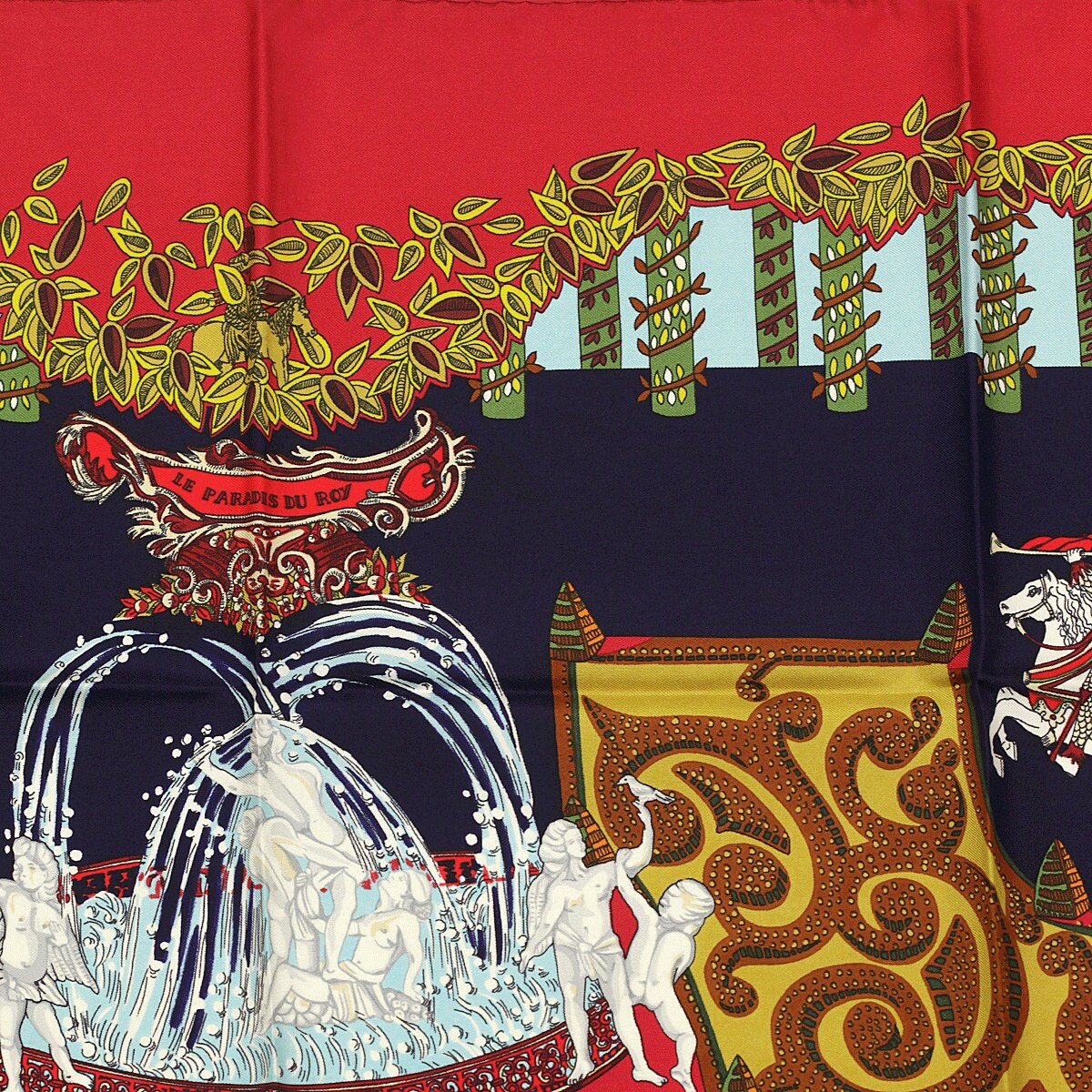 Hermes Scarf "Le Paradis du Roy" by Annie Faivre 90cm Silk | Carre Foulard