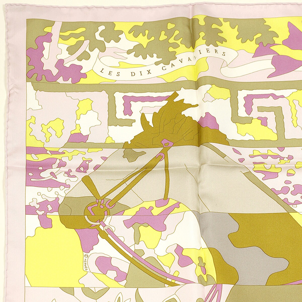 Hermes Scarf "Dix Cavaliers" by Cyrille Diatkine 90cm Silk | Foulard Carre
