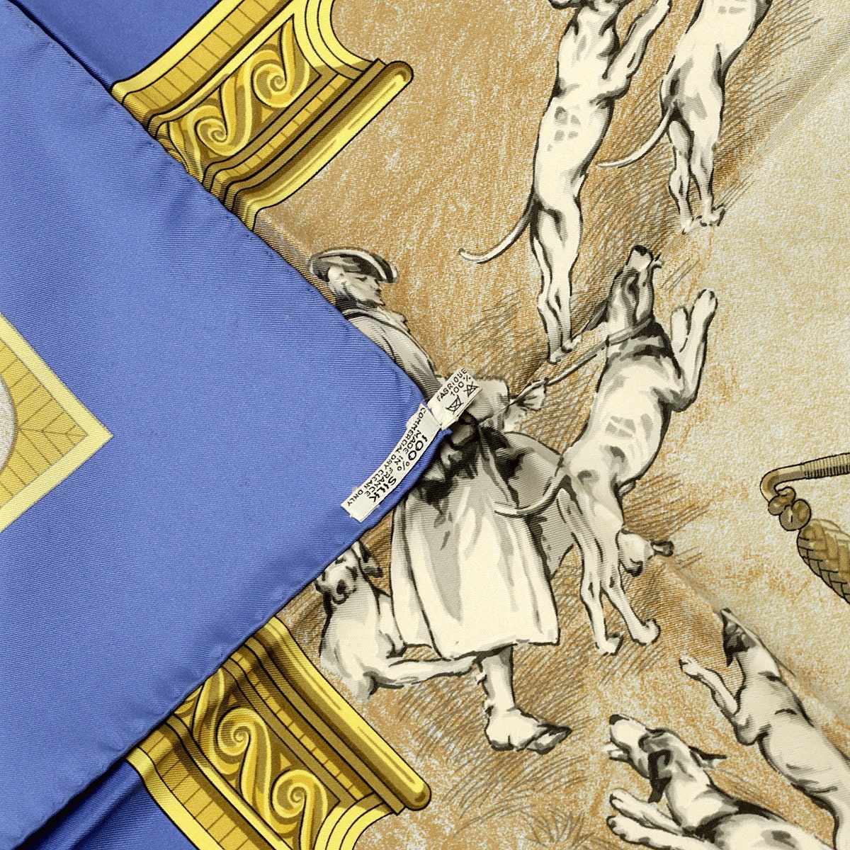 Hermes Scarf "Chiens et Valets" by Charles Hallo 90cm Silk | Carre Foulard