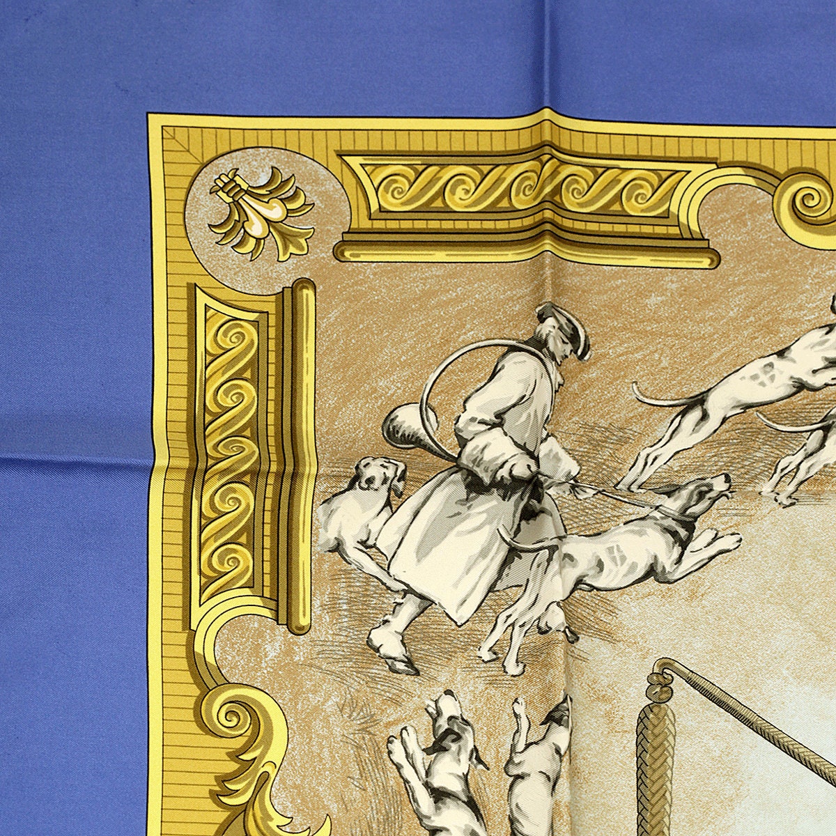 Hermes Scarf "Chiens et Valets" by Charles Hallo 90cm Silk | Carre Foulard