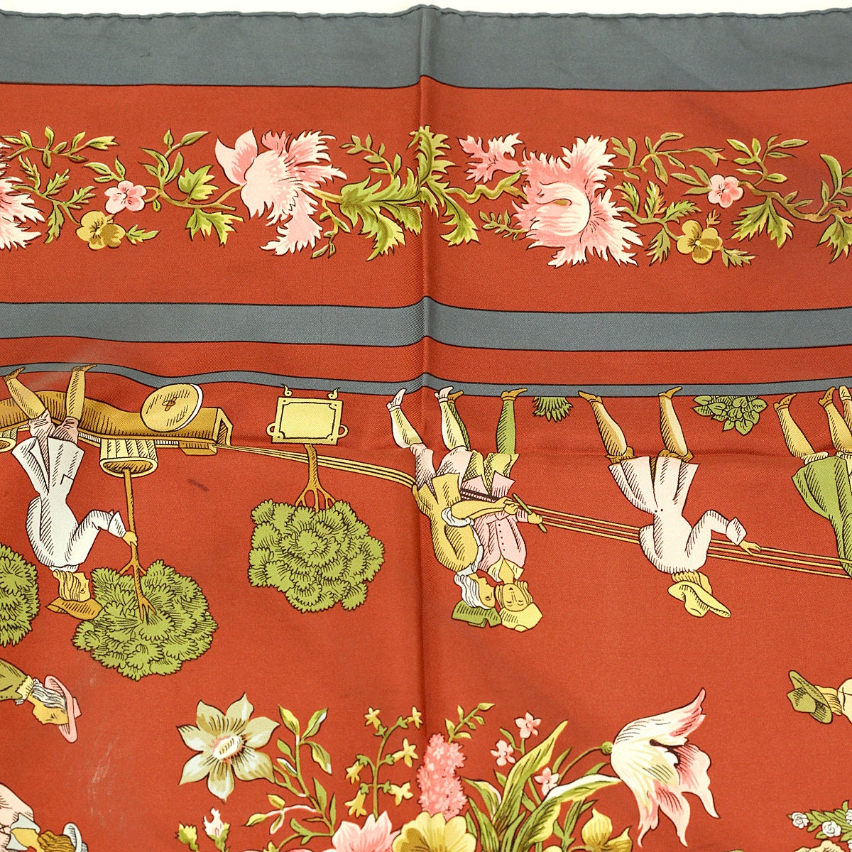 Hermes Scarf "Jardiniers du Roy" by Maurice Tranchant 90cm Silk | Carre Foulard