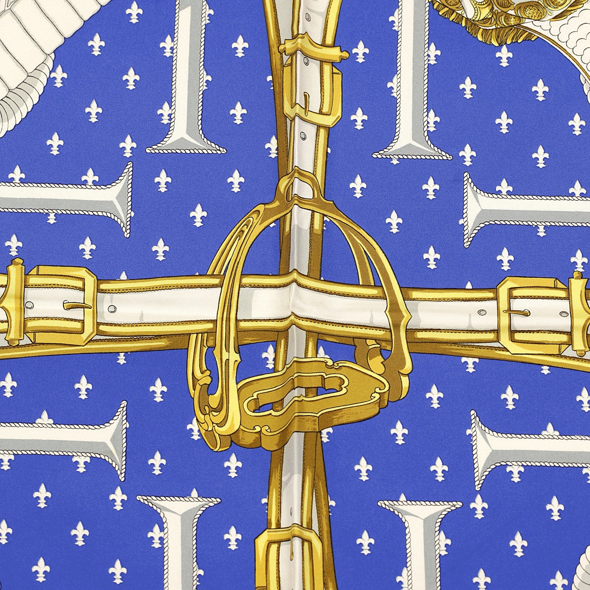 Hermes Scarf "Selles a Housse" by Christiane Vauzelles 90cm Silk | Carre Foulard
