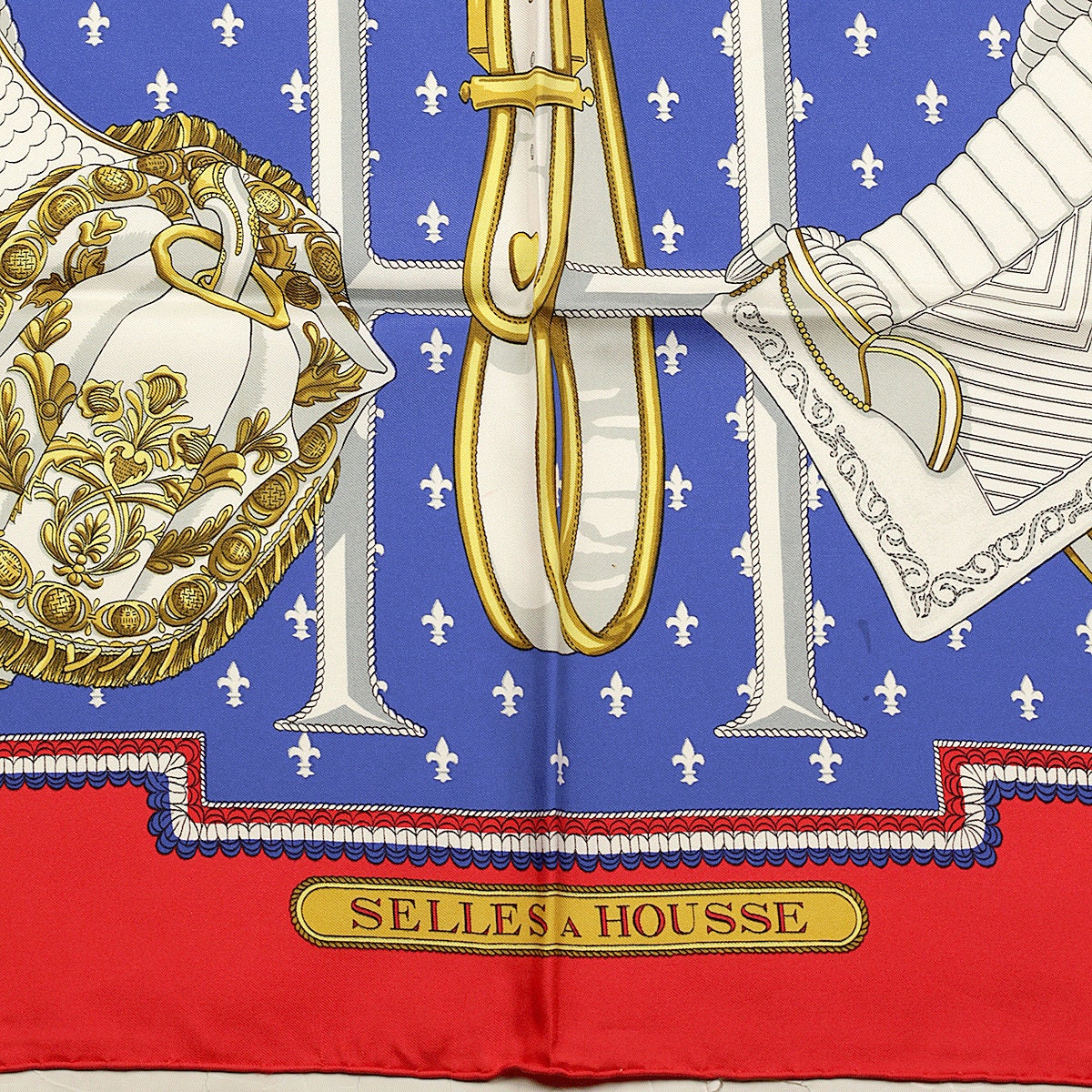Hermes Scarf "Selles a Housse" by Christiane Vauzelles 90cm Silk | Carre Foulard