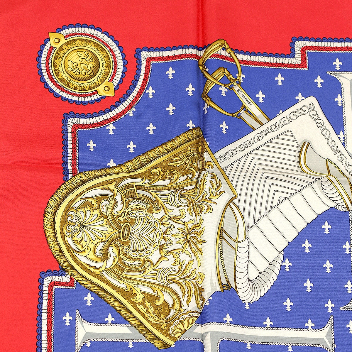 Hermes Scarf "Selles a Housse" by Christiane Vauzelles 90cm Silk | Carre Foulard
