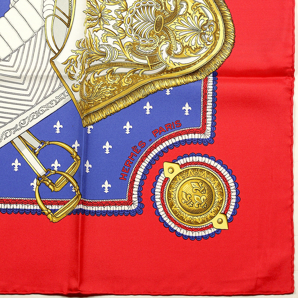 Hermes Scarf "Selles a Housse" by Christiane Vauzelles 90cm Silk | Carre Foulard