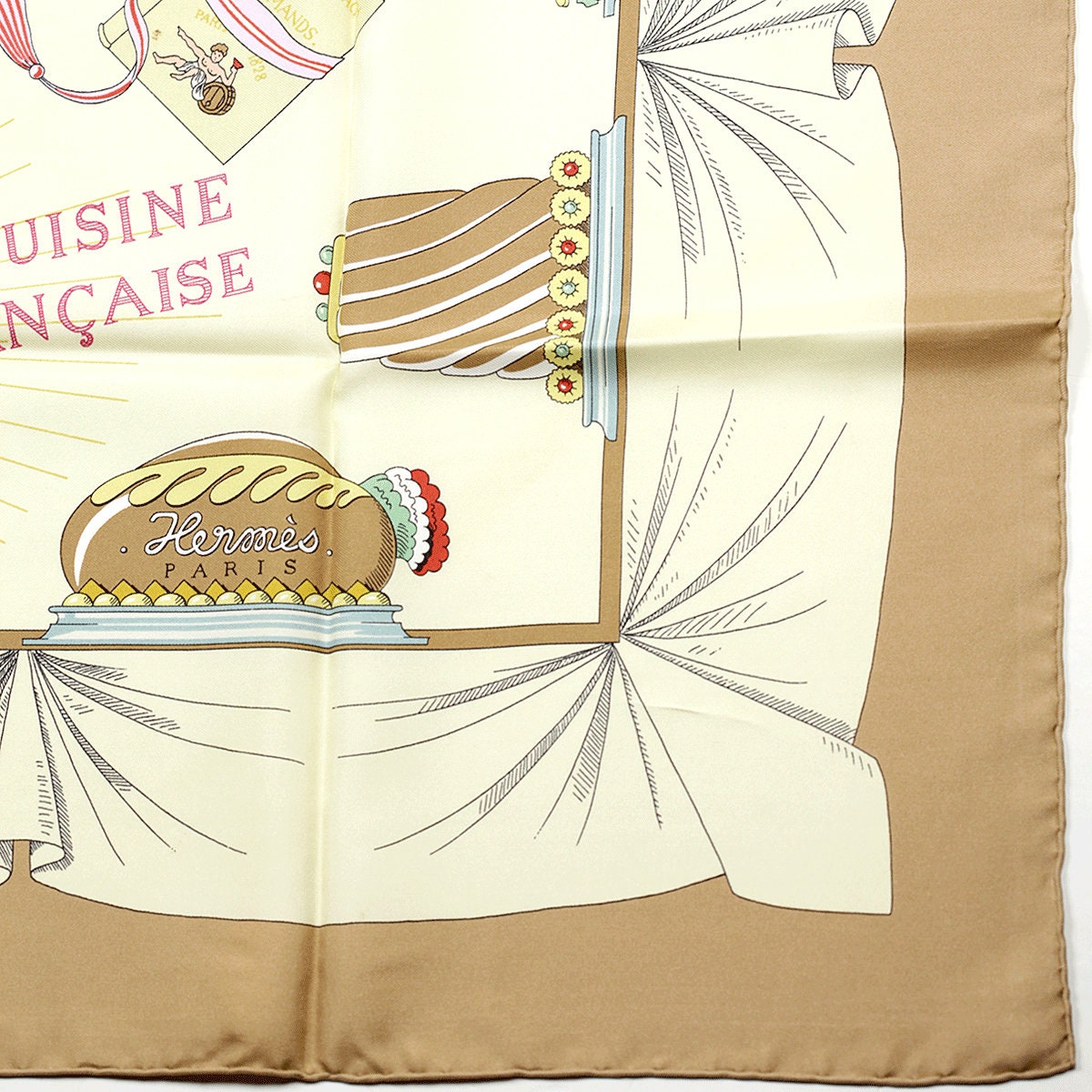 Hermes Scarf "A la Gloire de la Cuisine Francaise" by Philippe Dumas 90cm Silk | Carre Foulard