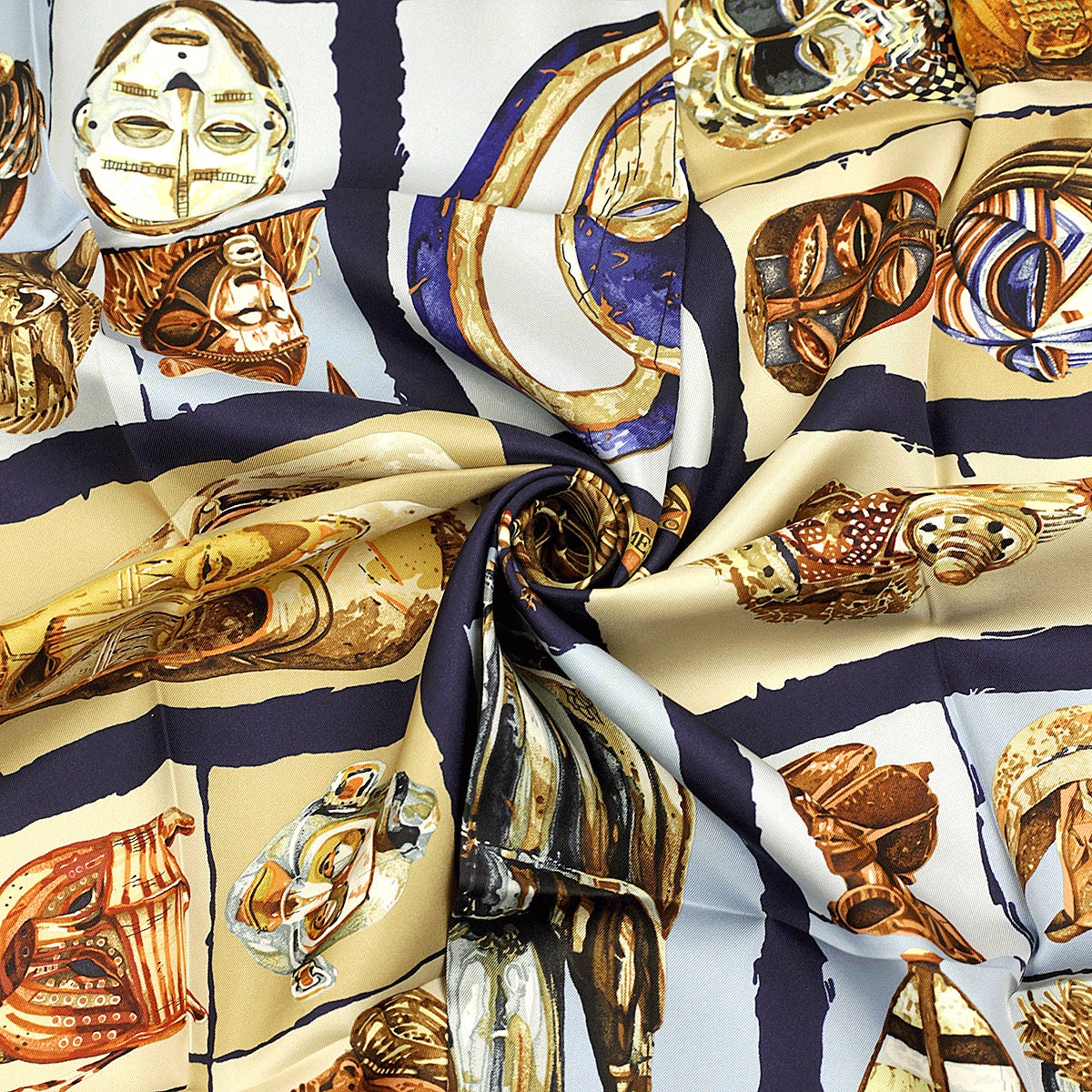 Hermes Scarf "Persona" by Loic Dubigeon 90cm Silk | Carre Foulard