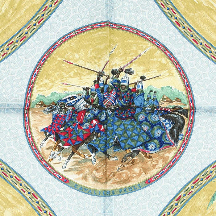 Hermes Scarf "Cavaliers Peuls" by Jean De Fougerolle 90cm Silk | Carre Foulard