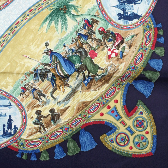 Hermes Scarf "Cavaliers Peuls" by Jean De Fougerolle 90cm Silk | Carre Foulard