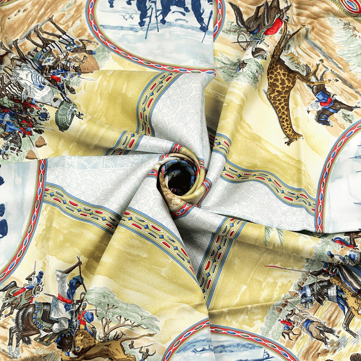 Hermes Scarf "Cavaliers Peuls" by Jean De Fougerolle 90cm Silk | Carre Foulard