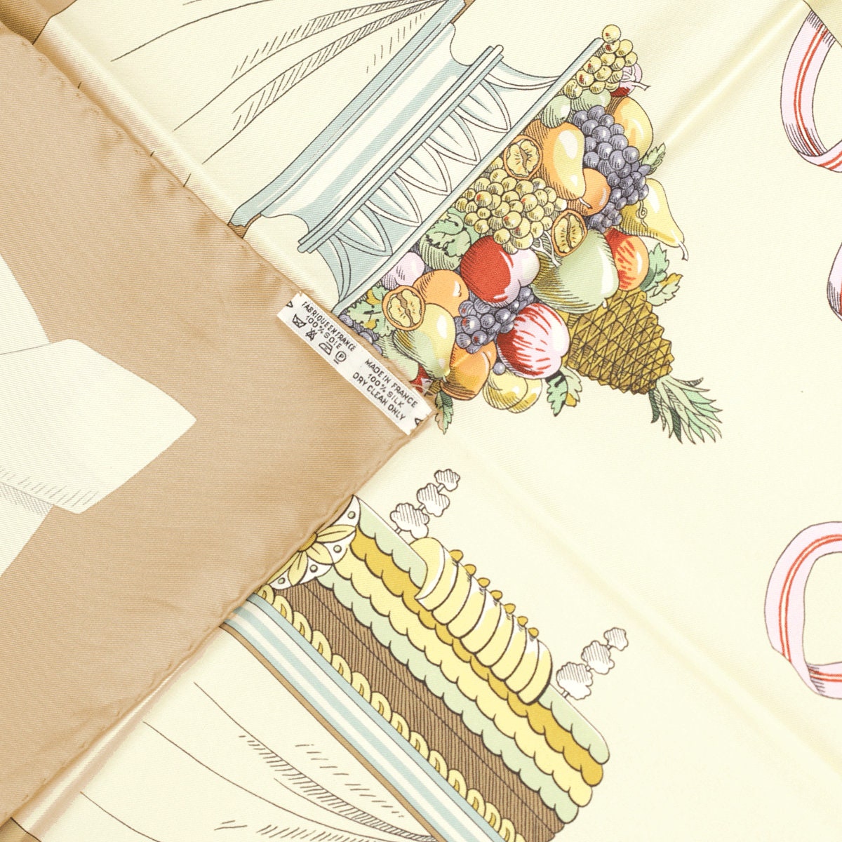 Hermes Scarf "A la Gloire de la Cuisine Francaise" by Philippe Dumas 90cm Silk | Carre Foulard