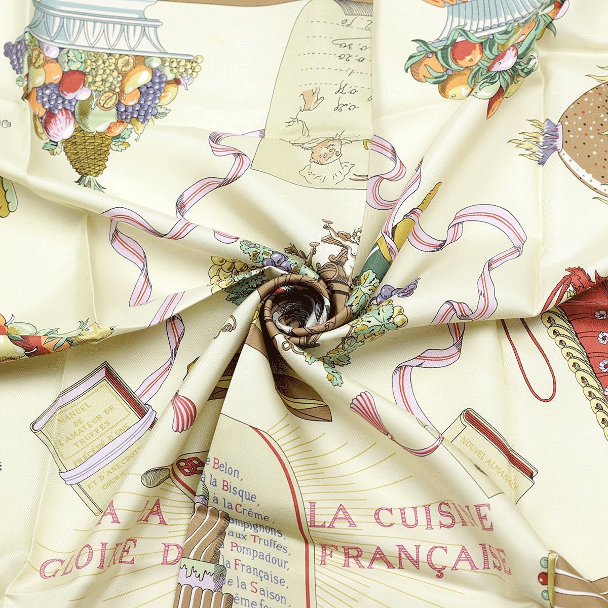 Hermes Scarf "A la Gloire de la Cuisine Francaise" by Philippe Dumas 90cm Silk | Carre Foulard