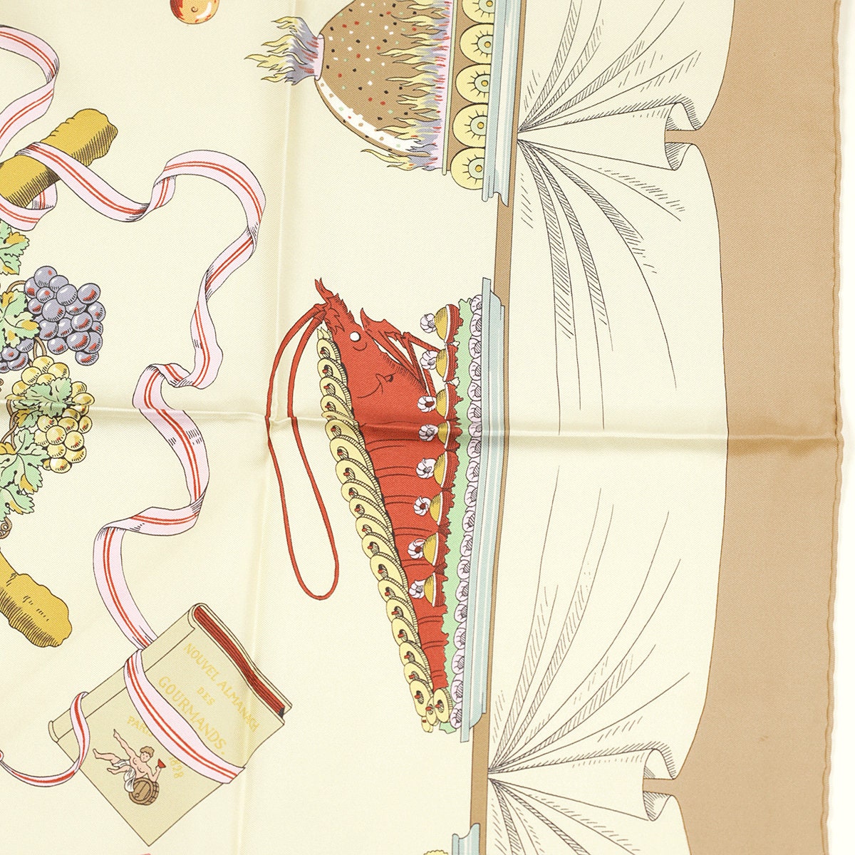 Hermes Scarf "A la Gloire de la Cuisine Francaise" by Philippe Dumas 90cm Silk | Carre Foulard