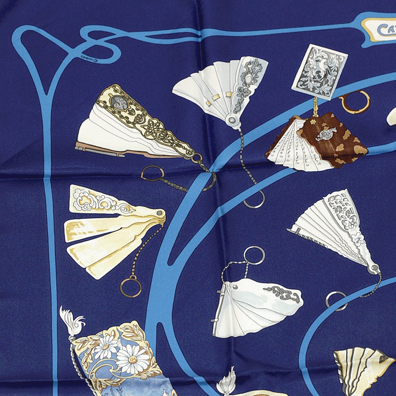 Hermes Scarf "Carnets de Bal" by Caty Latham 90cm Silk | Carre Foulard