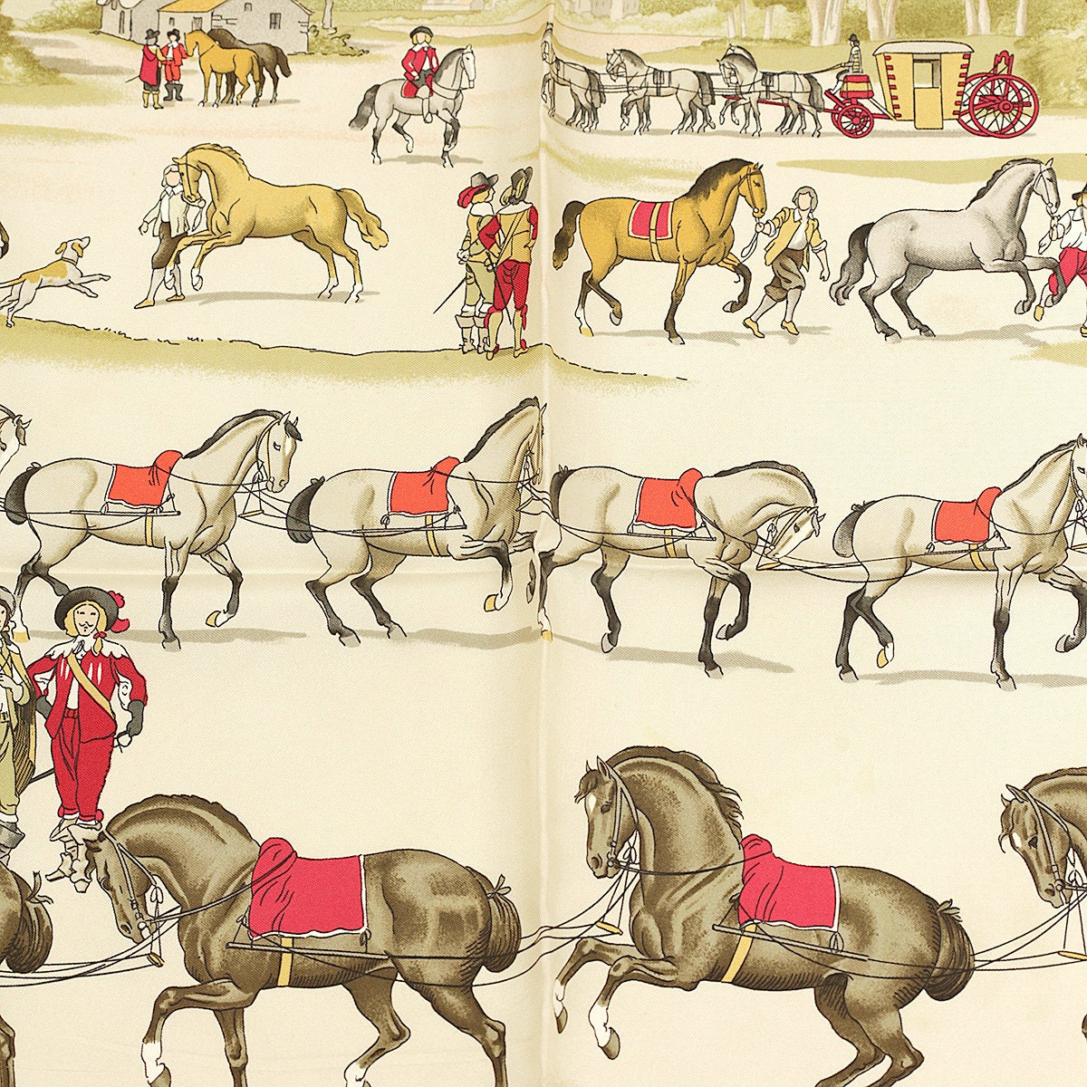 Hermes Scarf "La Presentation de Chevaux" by Philippe Ledoux 90cm Silk | Carre Foulard