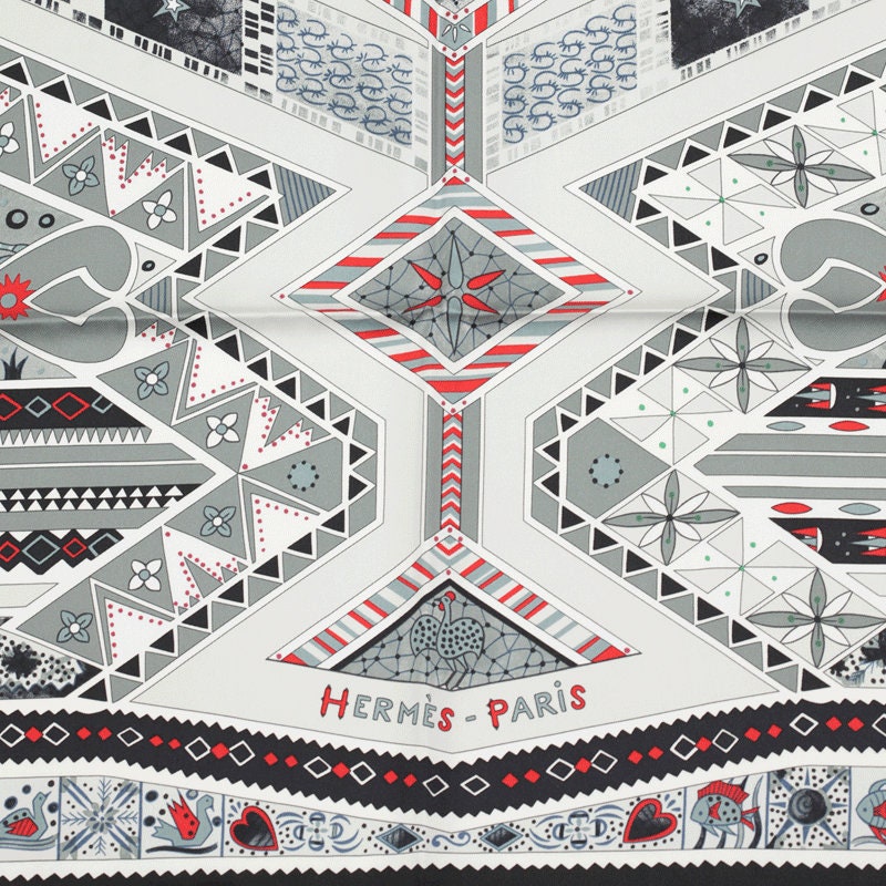 Hermes Scarf "Ors Bleus d'Afrique" by Zoe Pauwels 90cm Silk | Carre Foulard
