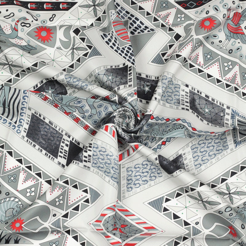 Hermes Scarf "Ors Bleus d'Afrique" by Zoe Pauwels 90cm Silk | Carre Foulard