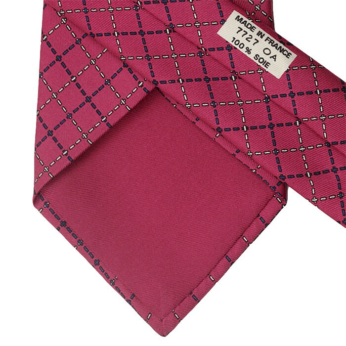 Hermes Men's Silk Tie Geometric Pattern 7727