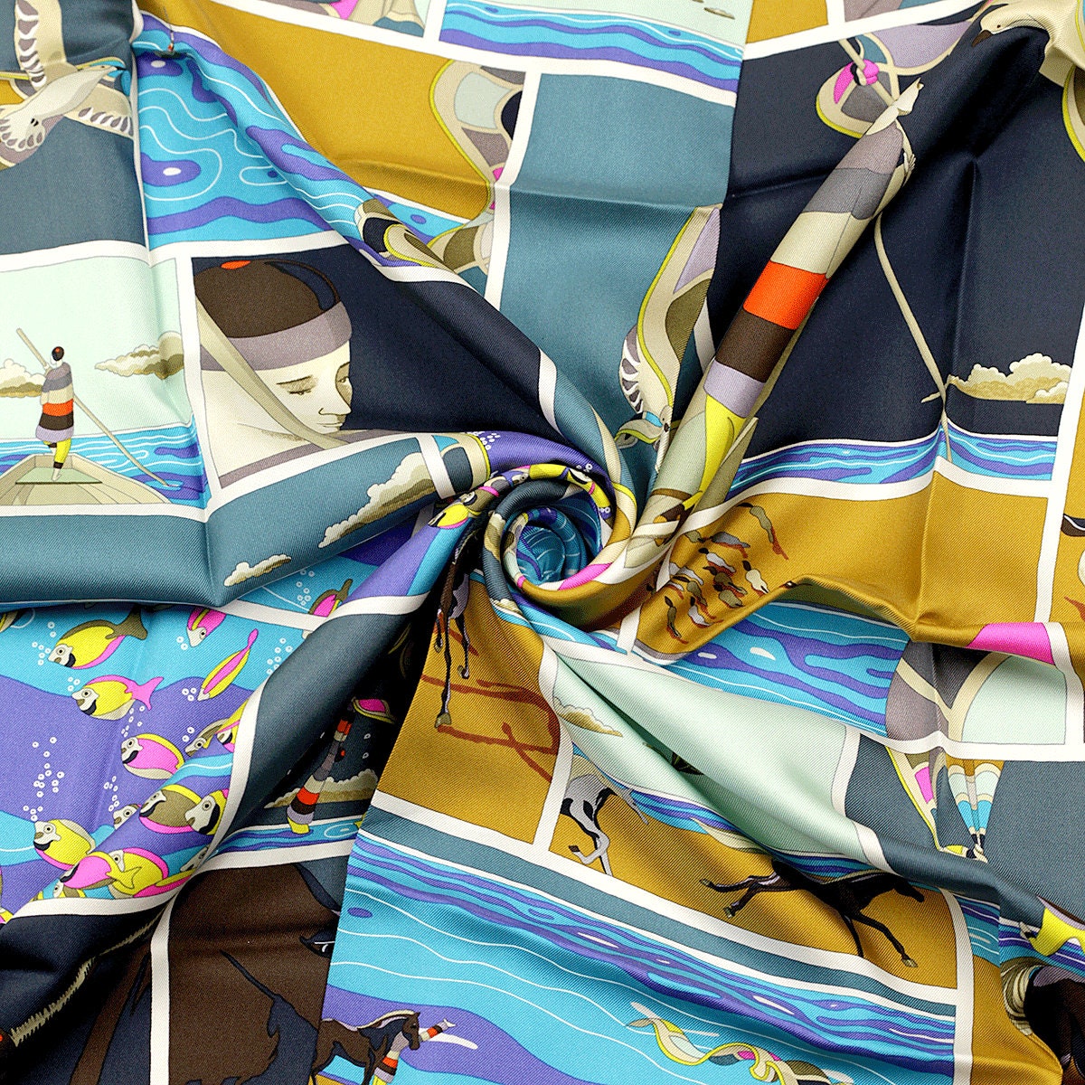 Hermes Scarf "Soie Libre" by Virginie Jamin 90cm Silk | Foulard Carre
