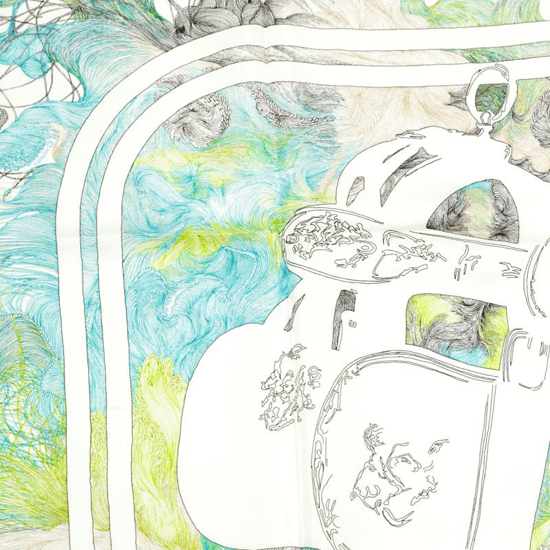 Hermes Scarf "Brides de Gala en Finesse" by Florence Manlik 90cm Silk | Carre Foulard