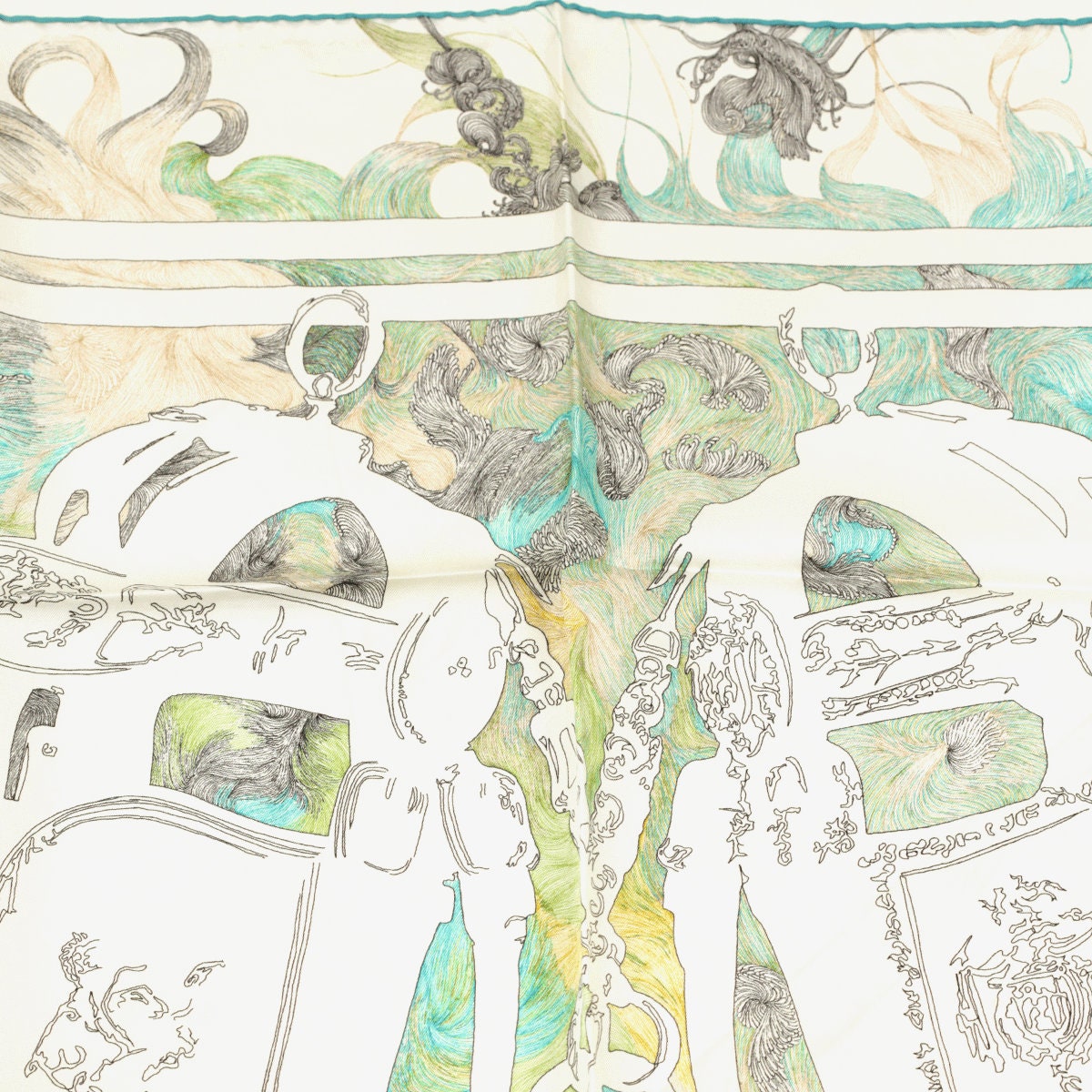 Hermes Scarf "Brides de Gala en Finesse" by Florence Manlik 90cm Silk | Carre Foulard