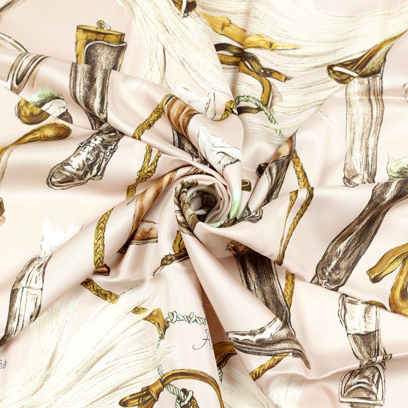 Hermes Scarf "Propos de Bottes" by Xavier De Poret 90cm Silk | Carre Foulard