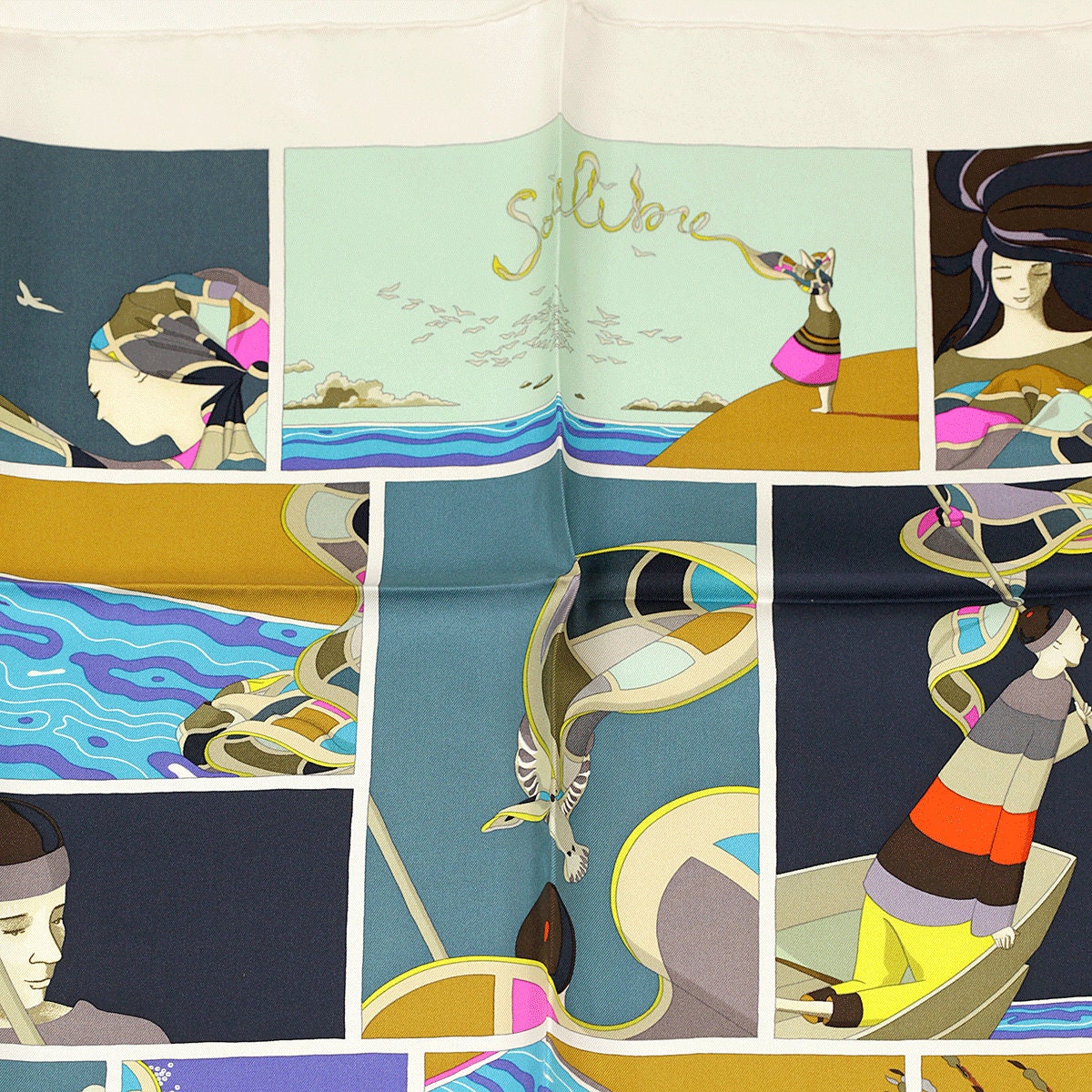 Hermes Scarf "Soie Libre" by Virginie Jamin 90cm Silk | Foulard Carre