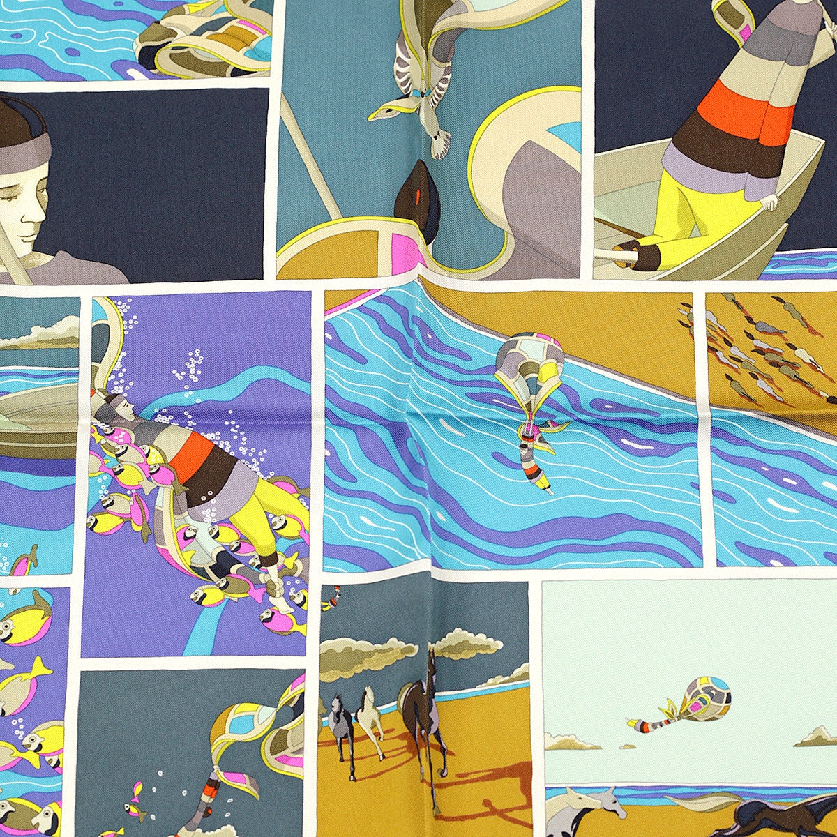 Hermes Scarf "Soie Libre" by Virginie Jamin 90cm Silk | Foulard Carre