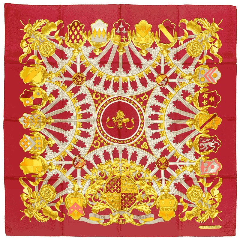Hermes Scarf "British Heraldy" by Vladimir Rybaltchenko 90cm Silk